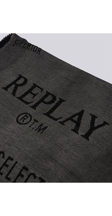 RePLAY (現CTHY) リプレイ クウールMIXストール ラインストール フリンジ レタリングストール｜REPLAY リプレイ公式通販サイト